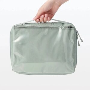 MUJI Collection Case A5 Wide Pocket-selectable Moss Green NDG49A4S Bag Japan